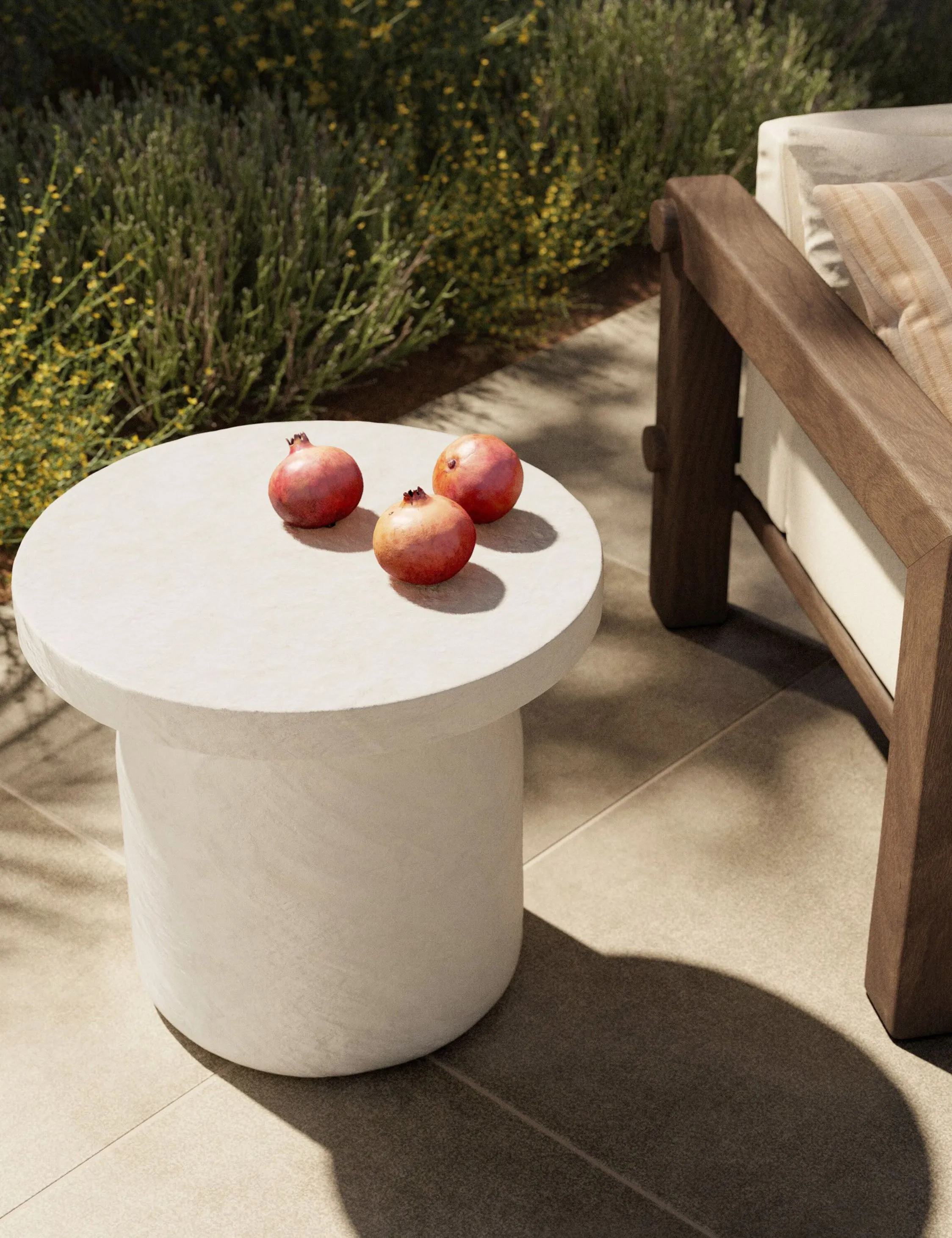 Paz Indoor / Outdoor Round Side Table by Amber Lewis x Four Hands Lulu and Georgia