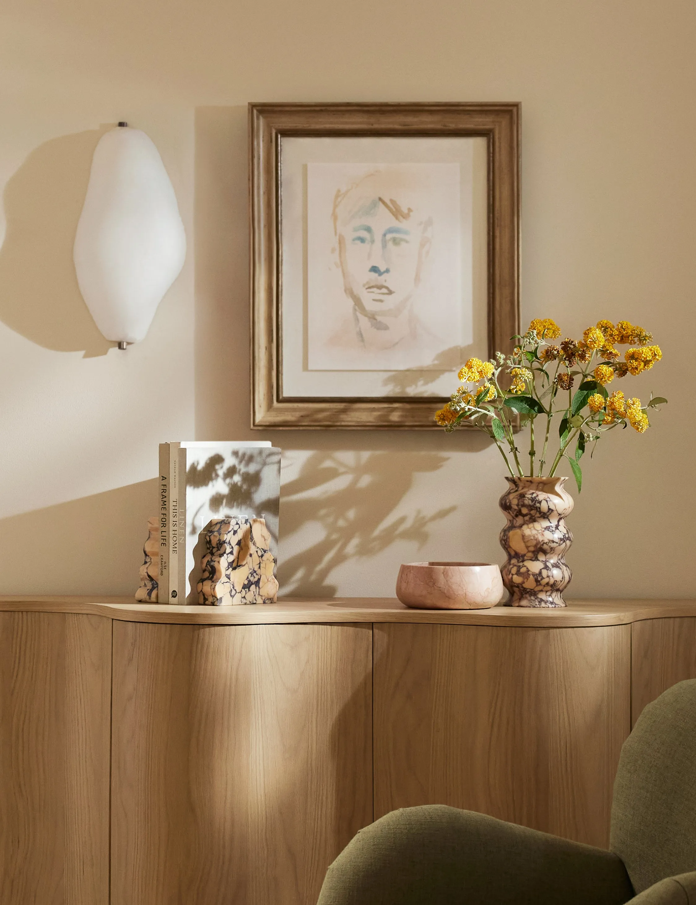 Plush Puff Sconce by Lolly Lolly Ceramics Lulu and Georgia