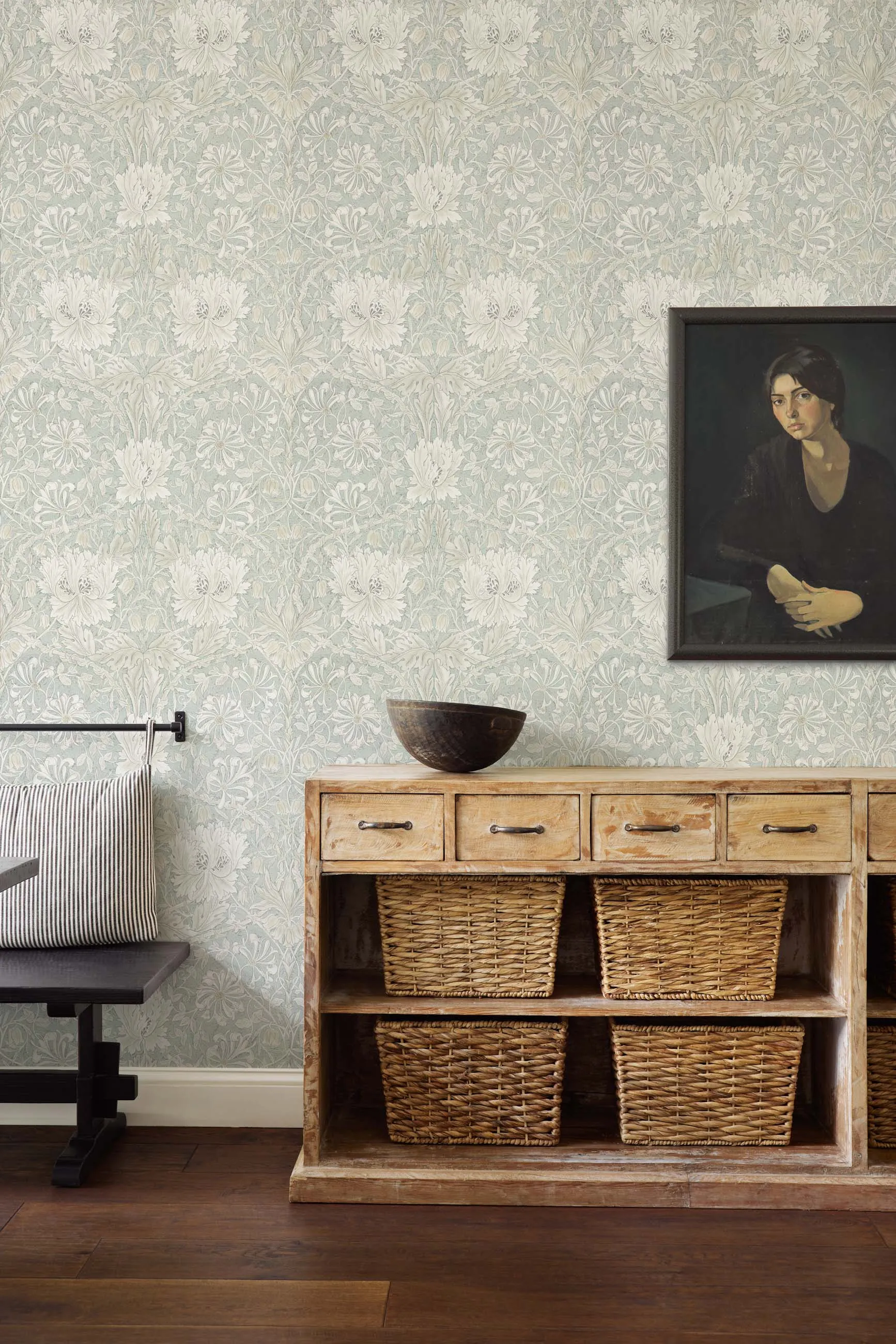 Pure Honeysuckle & Tulip Wallpaper by Morris & Co. Lulu and Georgia