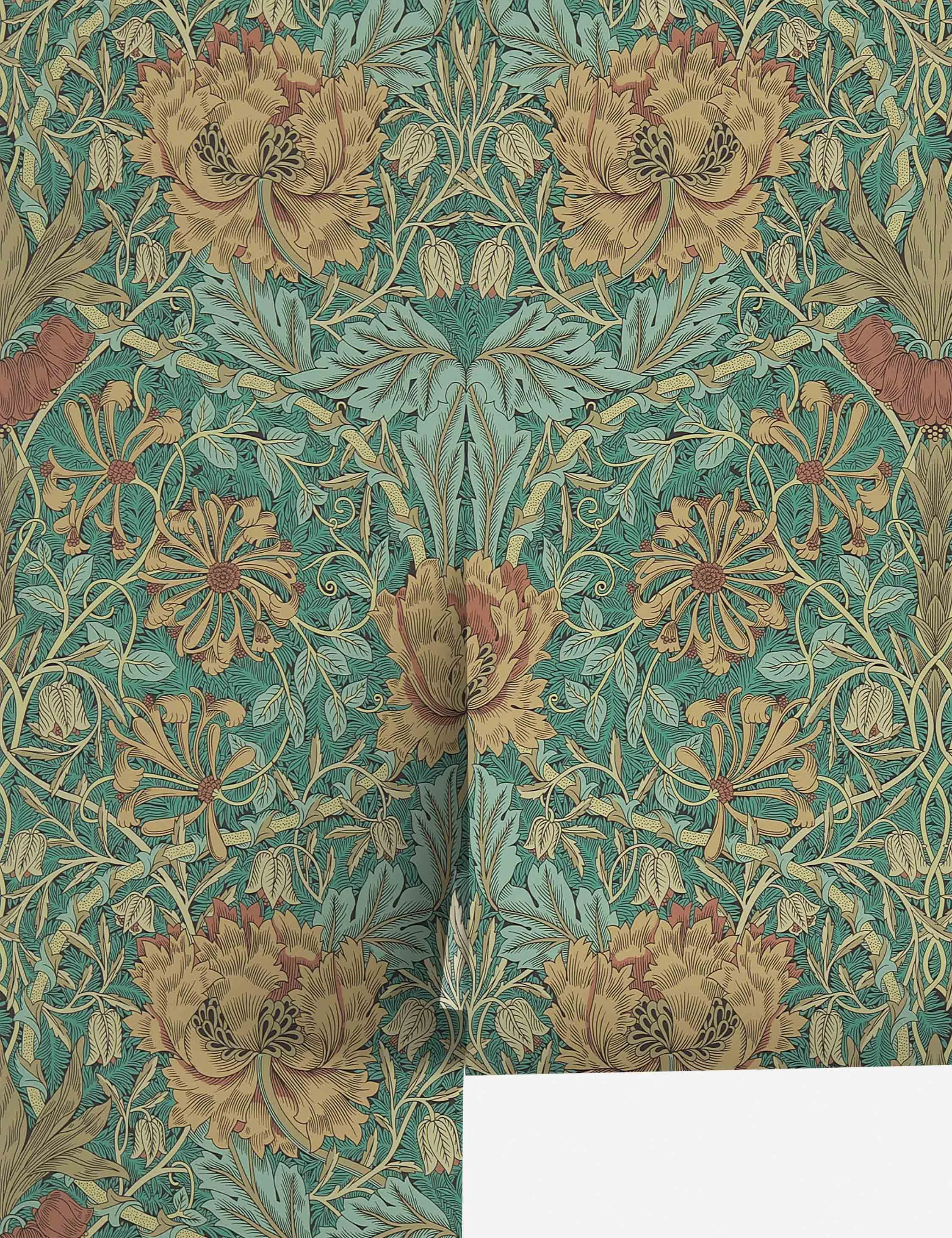 Pure Honeysuckle & Tulip Wallpaper by Morris & Co. Lulu and Georgia