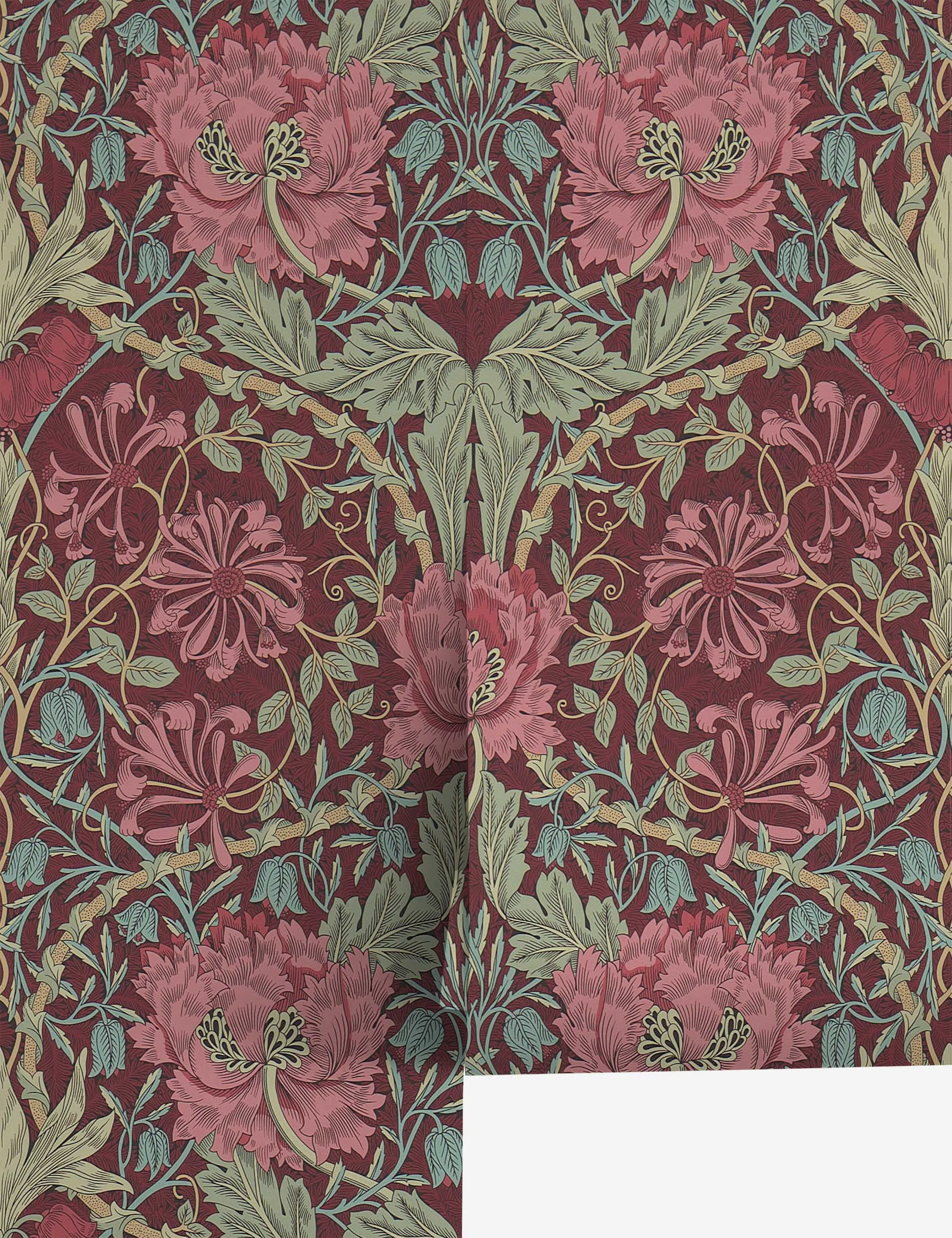 Pure Honeysuckle & Tulip Wallpaper by Morris & Co. Lulu and Georgia
