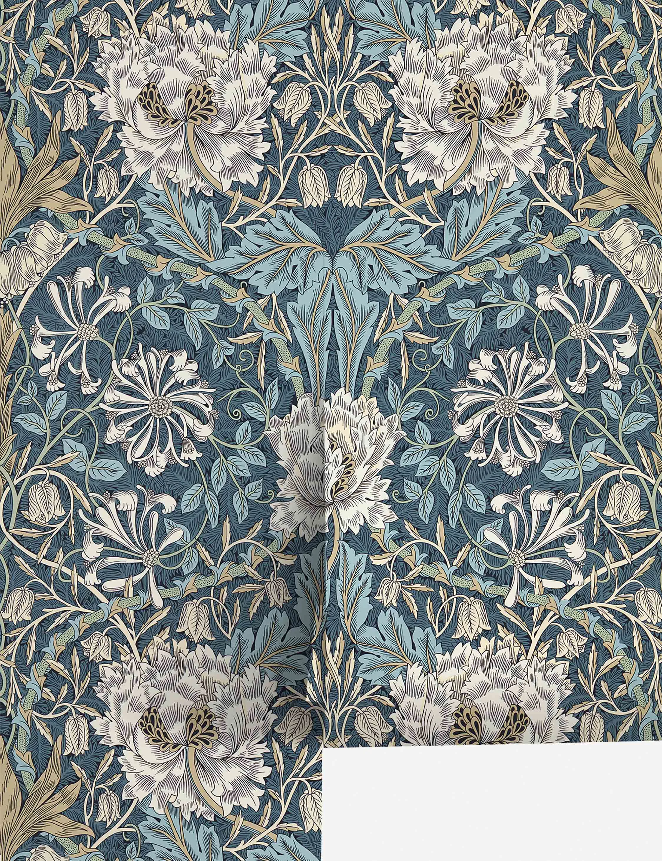 Pure Honeysuckle & Tulip Wallpaper by Morris & Co. Lulu and Georgia