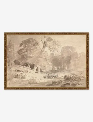 Rural Landscape in the Mark Brandenburg Print by Carl Blechen Lulu and Georgia