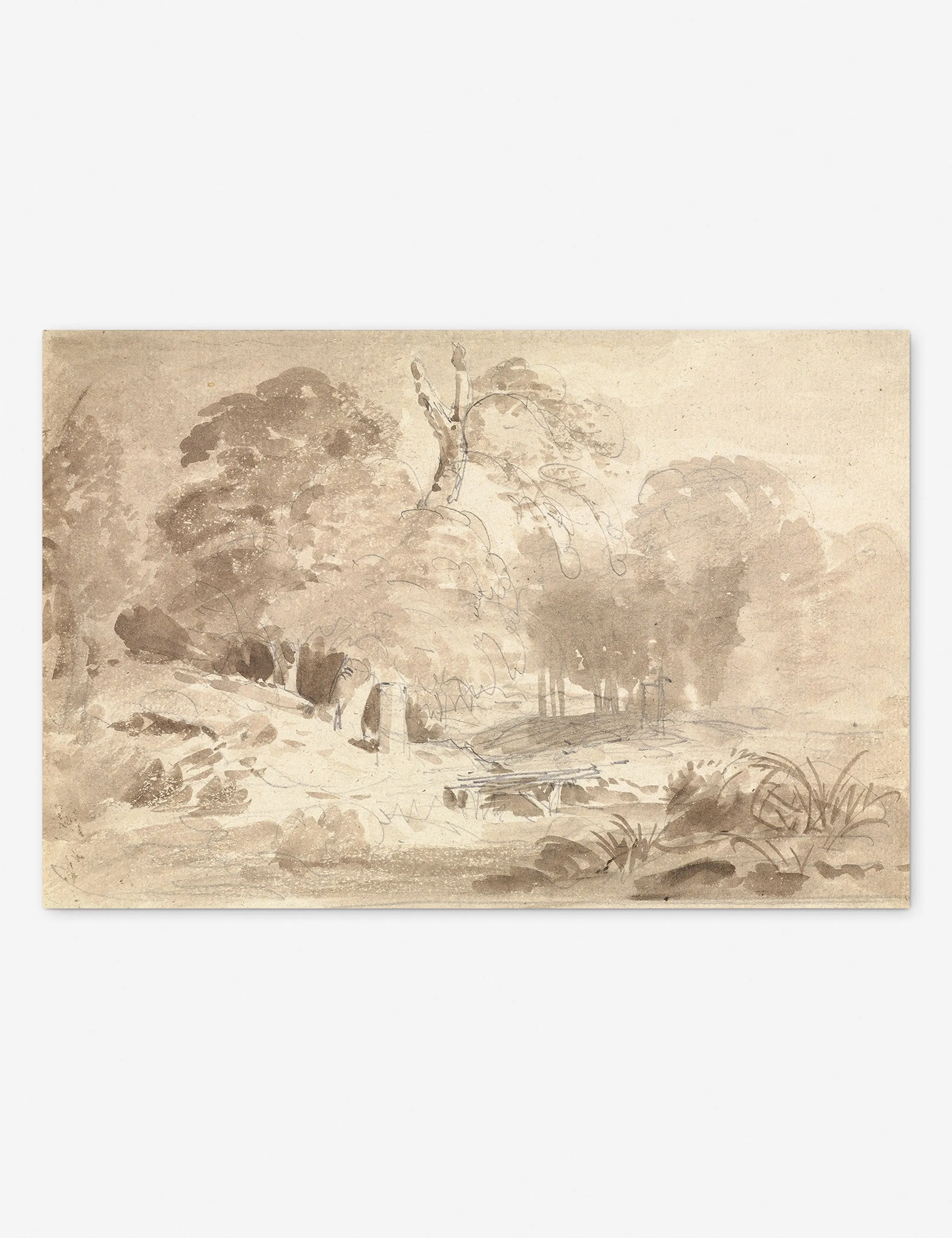 Rural Landscape in the Mark Brandenburg Print by Carl Blechen Lulu and Georgia