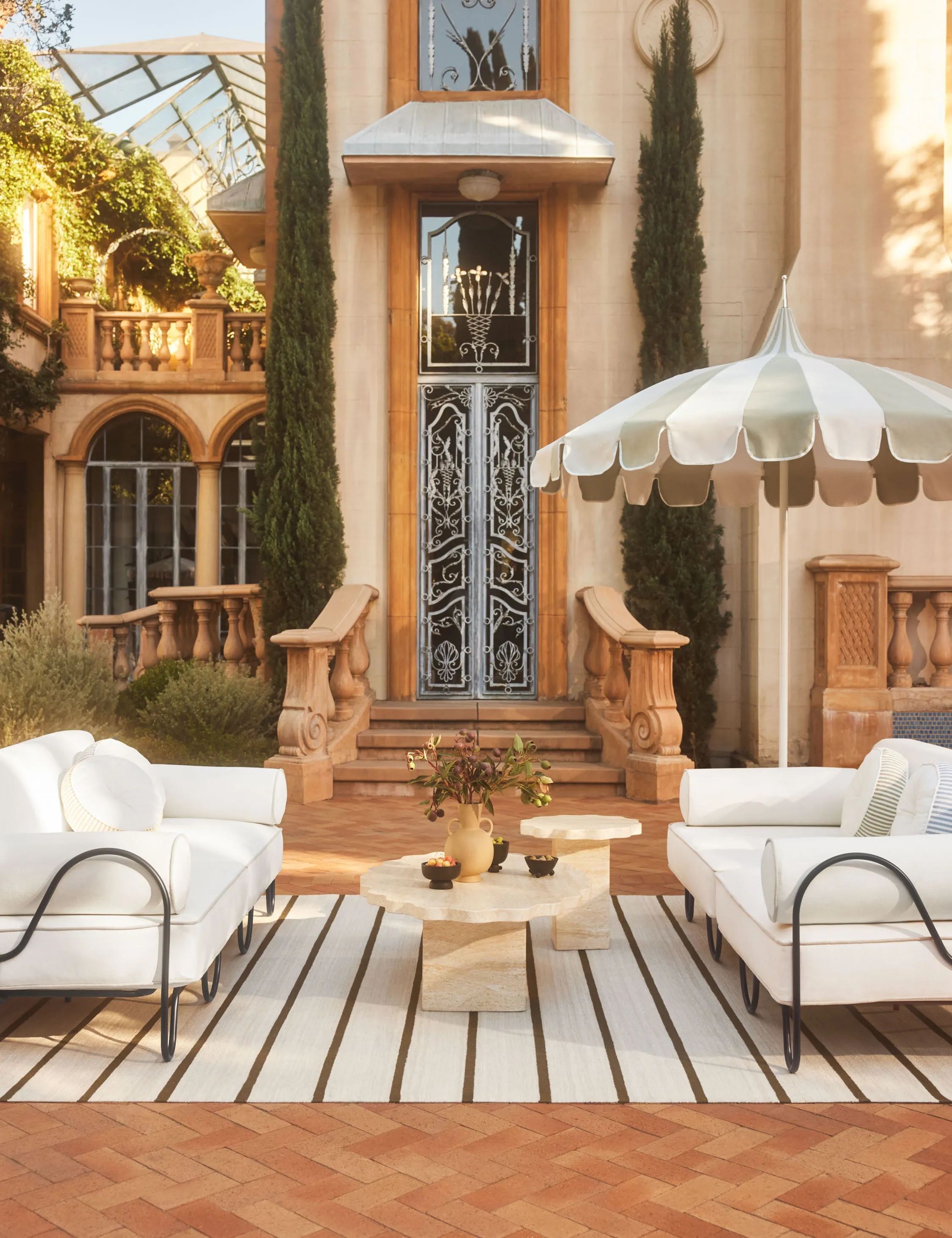Scalloped Indoor / Outdoor Side Table by Sarah Sherman Samuel Lulu and Georgia