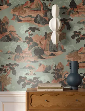 Scenic Landscape Grasscloth Wallpaper by Aimee Song Lulu and Georgia
