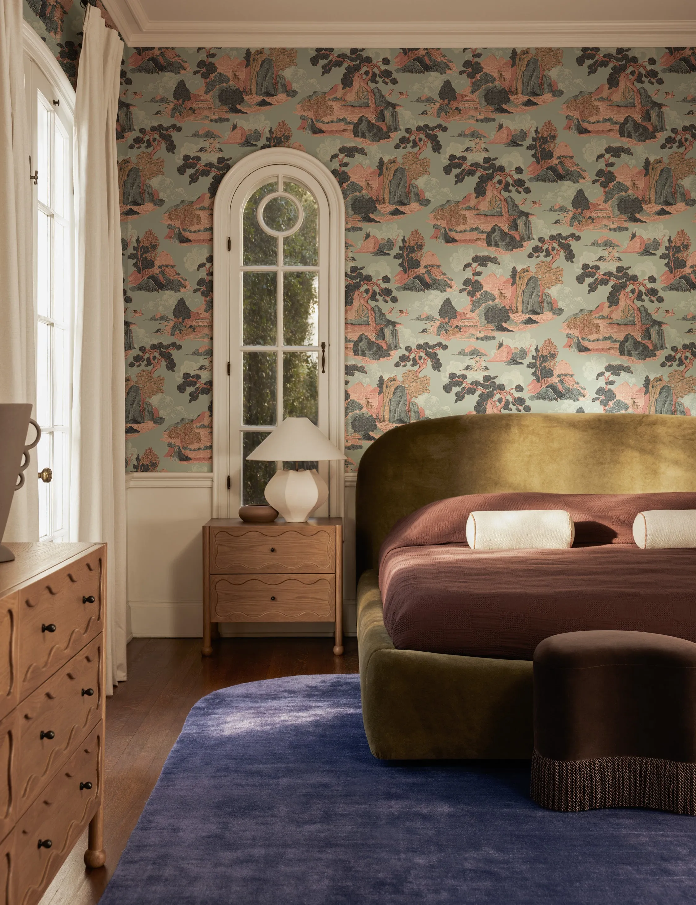 Scenic Landscape Grasscloth Wallpaper by Aimee Song Lulu and Georgia