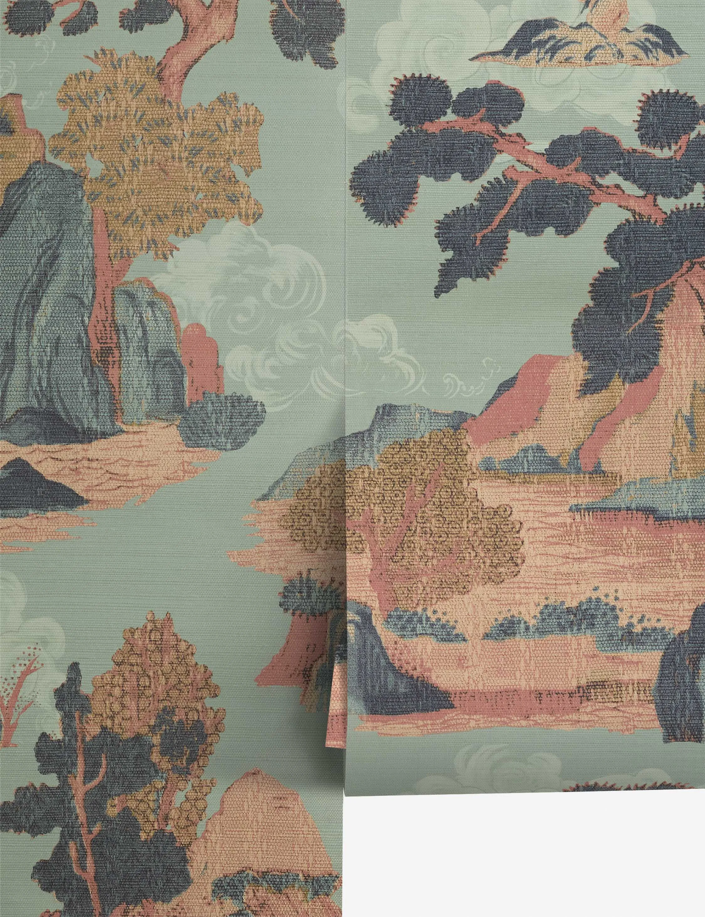 Scenic Landscape Grasscloth Wallpaper by Aimee Song Lulu and Georgia