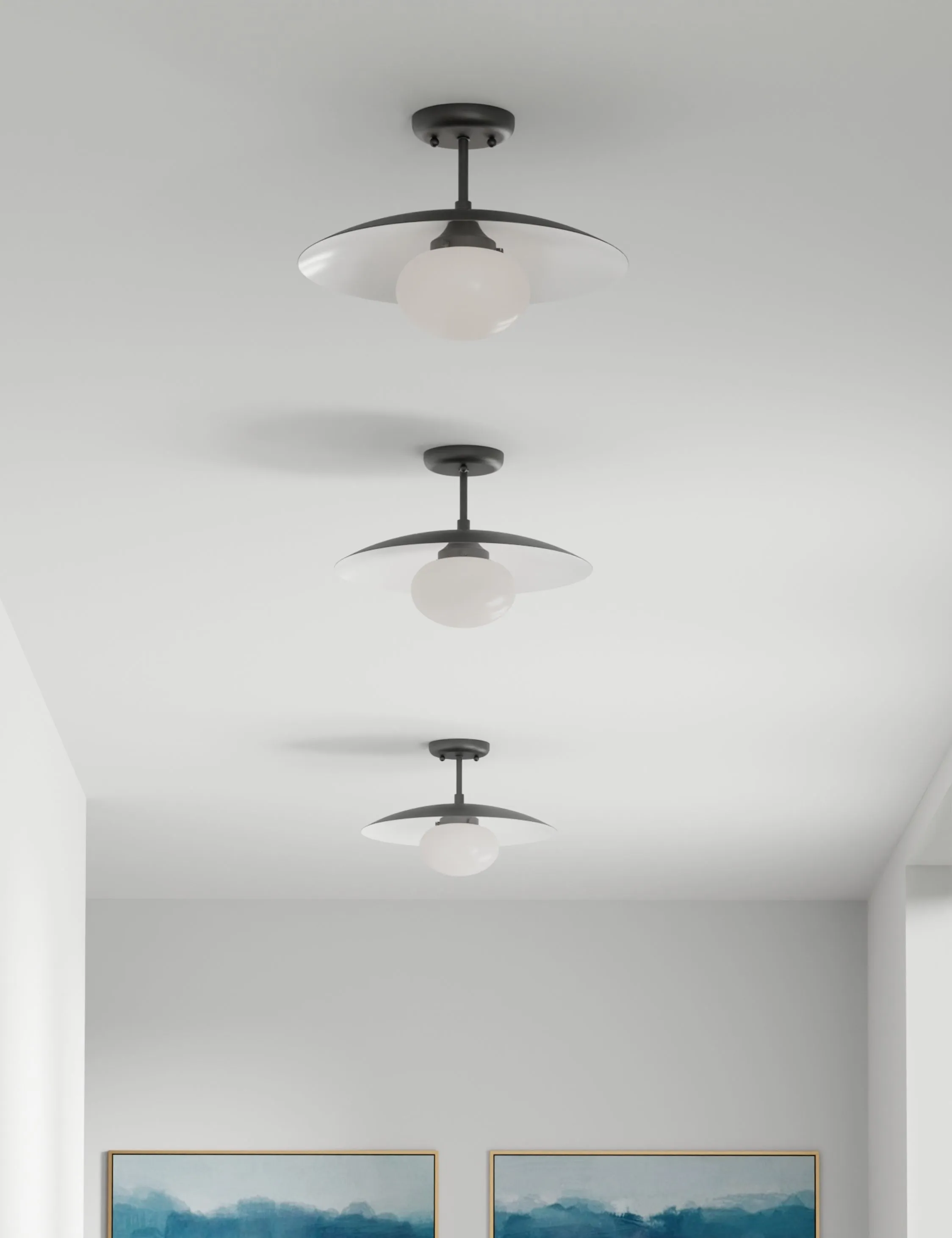 Shah Semi-Flush Mount Light Lulu and Georgia