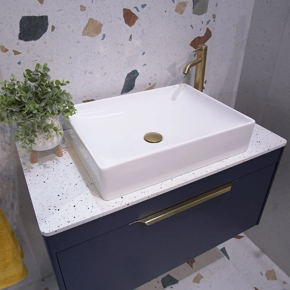 Shoreditch 850 Wall Mounted 2 Drawer Vanity Unit With Worktop