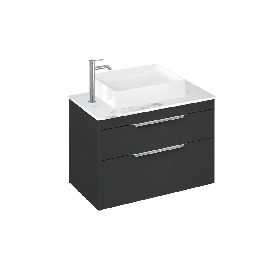 Shoreditch 850 Wall Mounted 2 Drawer Vanity Unit With Worktop