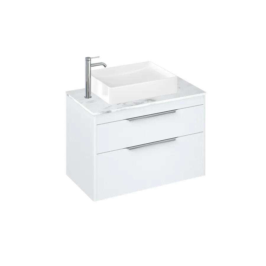 Shoreditch 850 Wall Mounted 2 Drawer Vanity Unit With Worktop