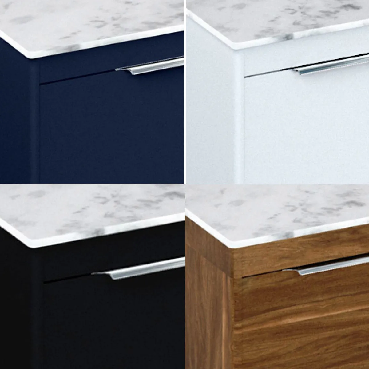 Shoreditch 850 Wall Mounted 2 Drawer Vanity Unit With Worktop