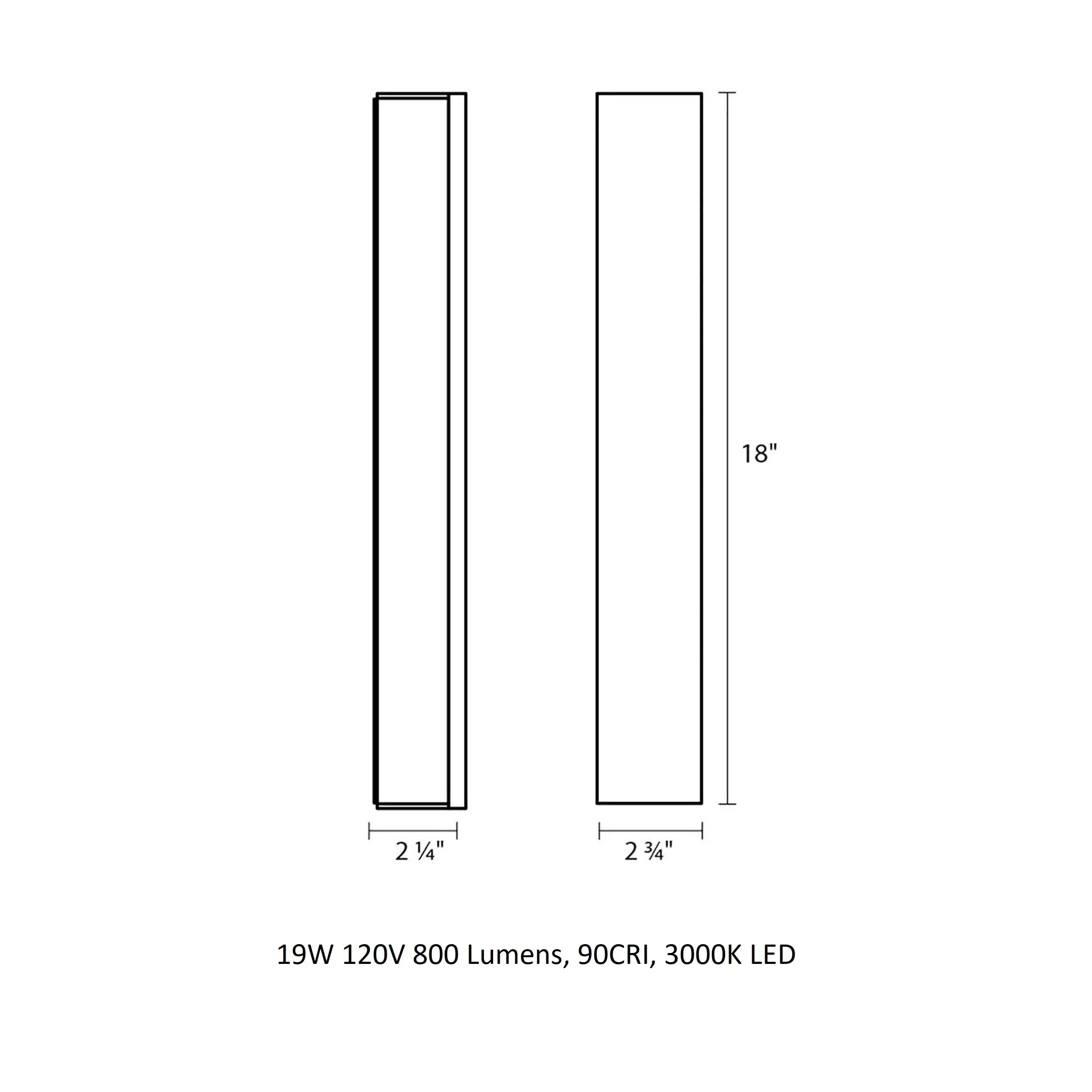 Solid Glass Bathroom Vanity Light