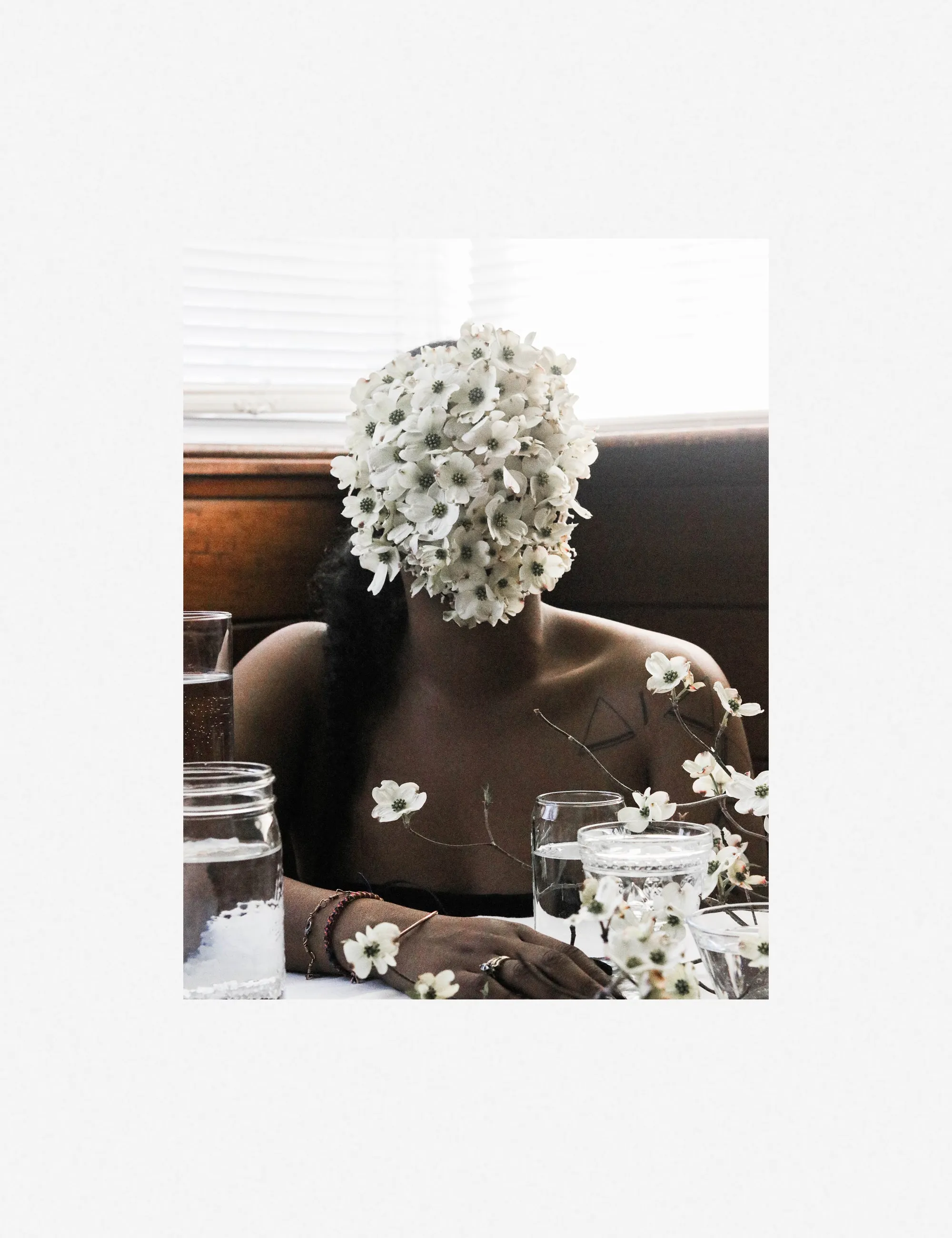 Southern Woman in White Dogwoods Photography Print by Ashley Johnson Lulu and Georgia