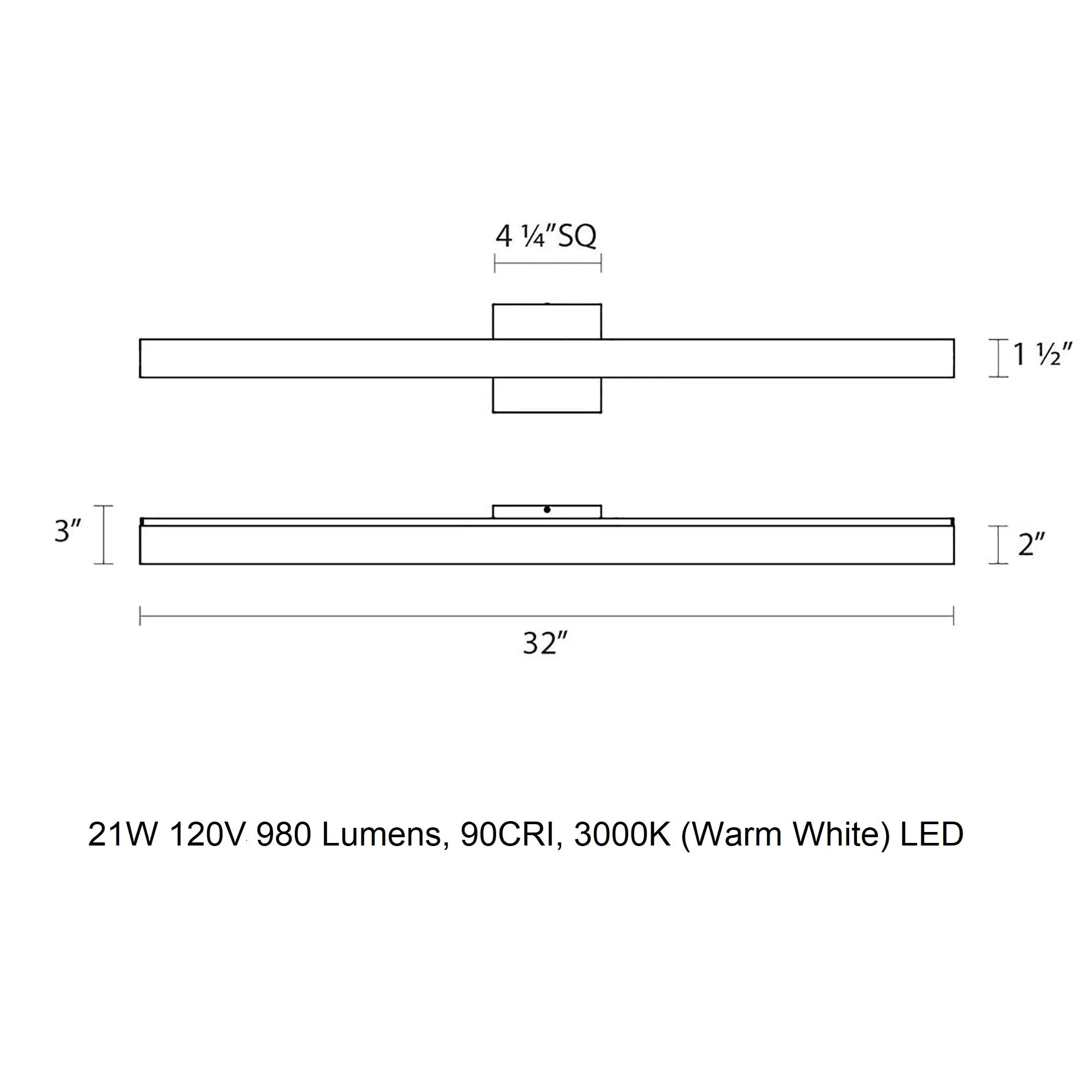 Sq-bar Bathroom Vanity Light