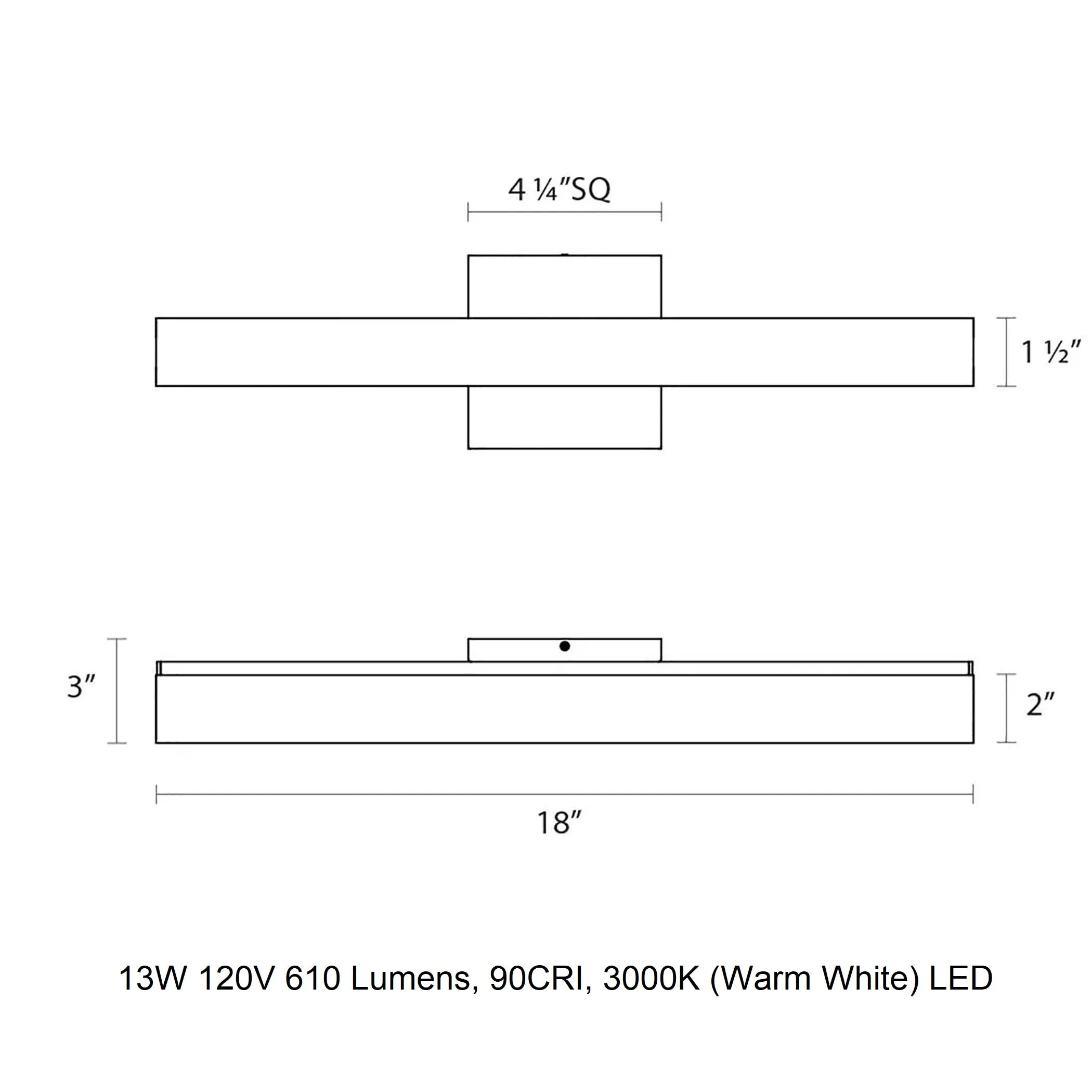 Sq-bar Bathroom Vanity Light