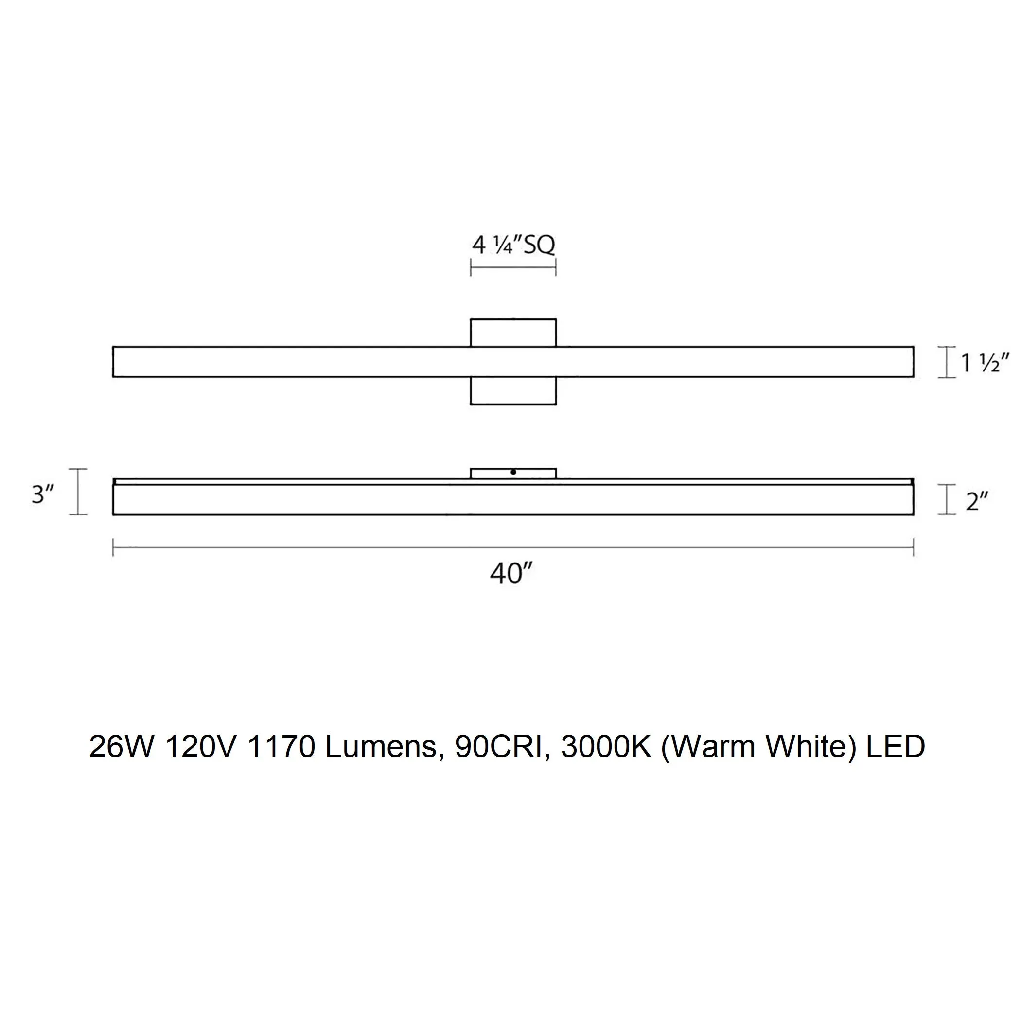 Sq-bar Bathroom Vanity Light