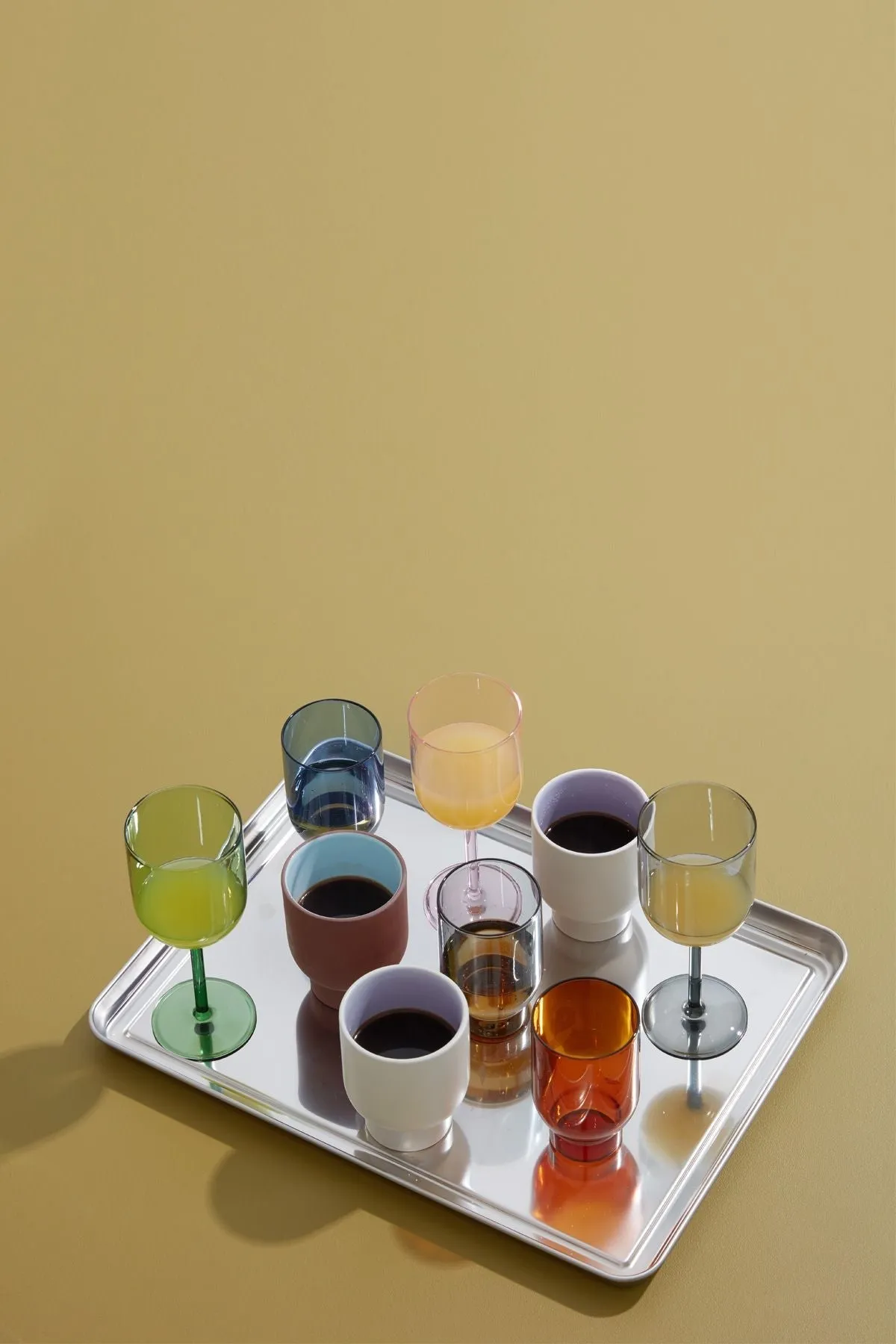 Studio About Glassware Set Of 2 Water Glasses, Amber