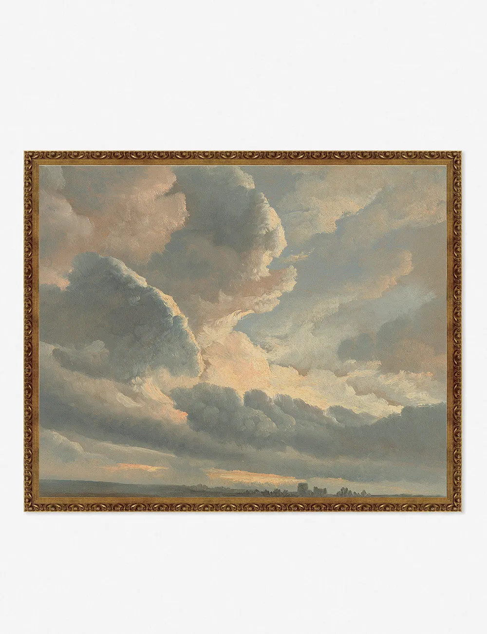 Study of Clouds with a Sunset near Rome Wall Art by Simon Alexandre Clement Denis Lulu and Georgia