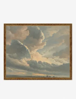 Study of Clouds with a Sunset near Rome Wall Art by Simon Alexandre Clement Denis Lulu and Georgia