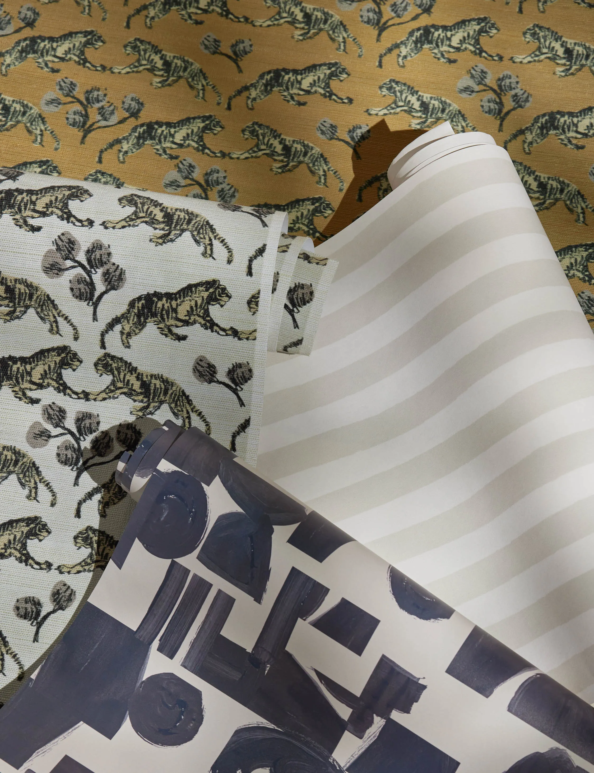 Tiger Grasscloth Wallpaper by Sarah Sherman Samuel Lulu and Georgia