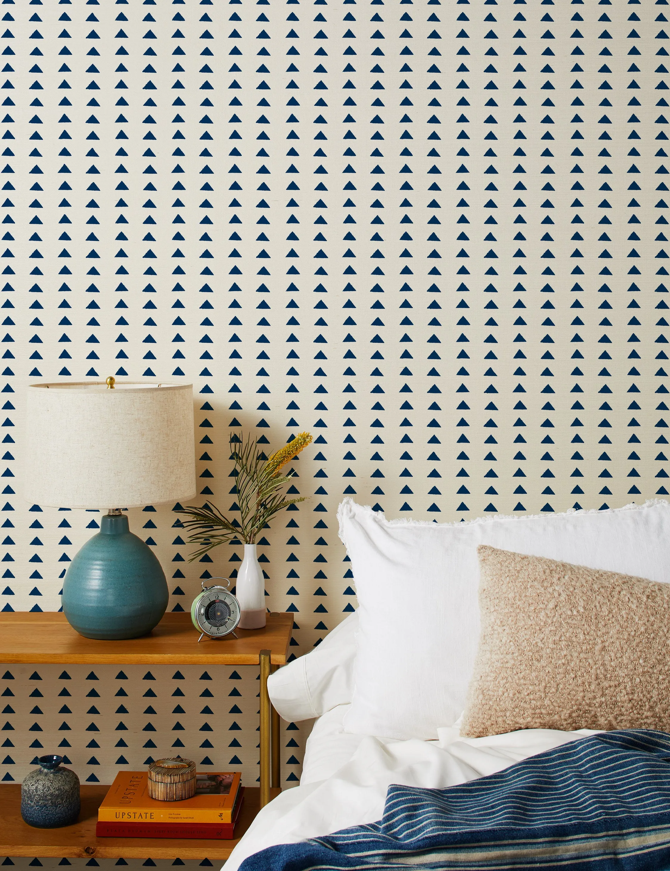 Triangles Grasscloth Wallpaper By Nathan Turner Lulu and Georgia