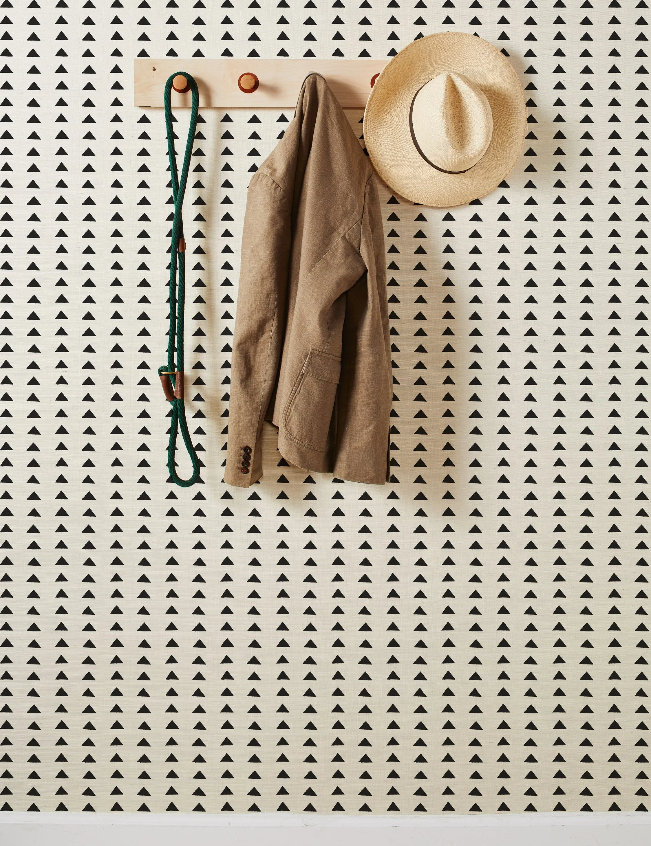 Triangles Grasscloth Wallpaper By Nathan Turner Lulu and Georgia
