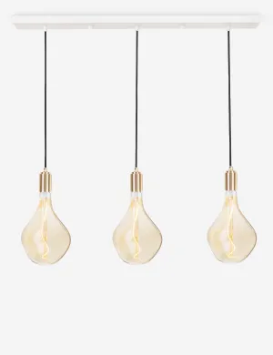 Triple Linear Pendant Light with Voronoi II by Tala Lulu and Georgia