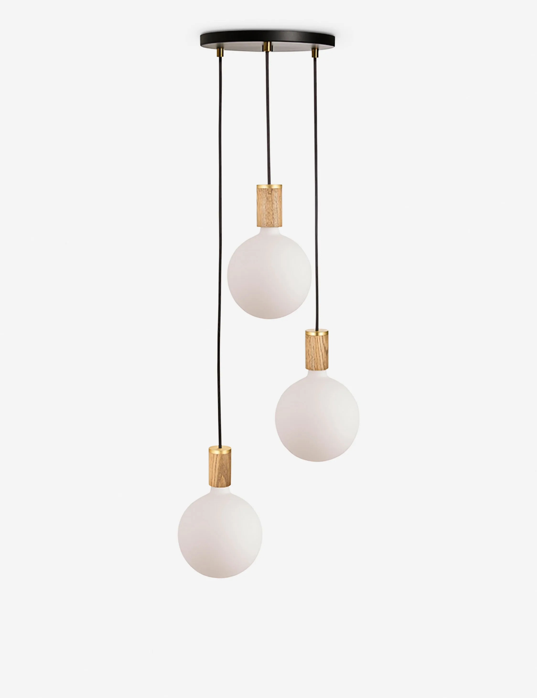 Triple Pendant Light with Sphere IV by Tala Lulu and Georgia