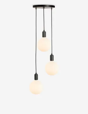 Triple Pendant Light with Sphere IV by Tala Lulu and Georgia