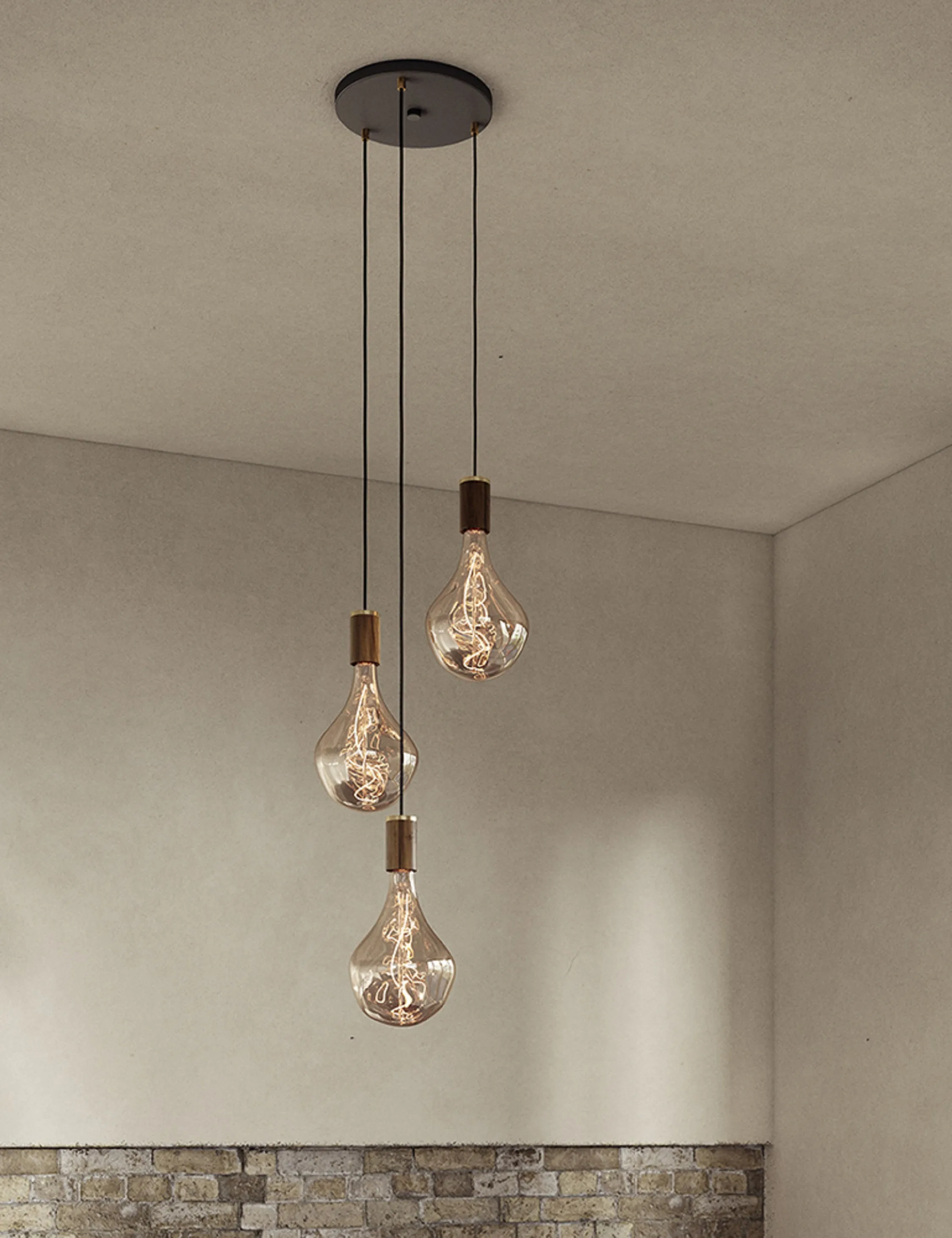 Triple Pendant Light with Voronoi II by Tala Lulu and Georgia