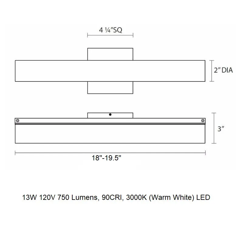 Tubo Slim Bathroom Vanity Light