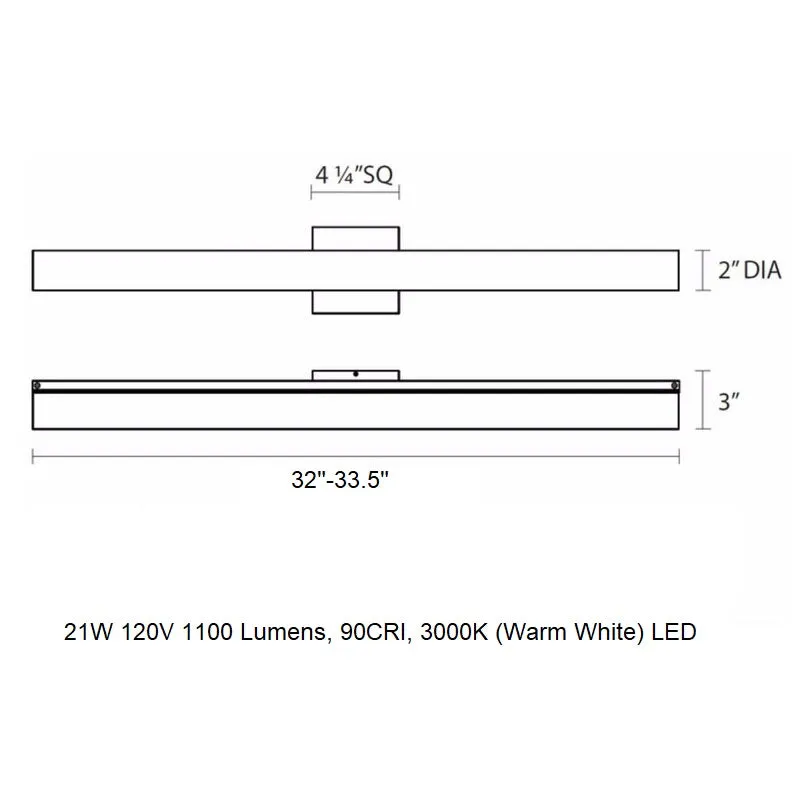 Tubo Slim Bathroom Vanity Light