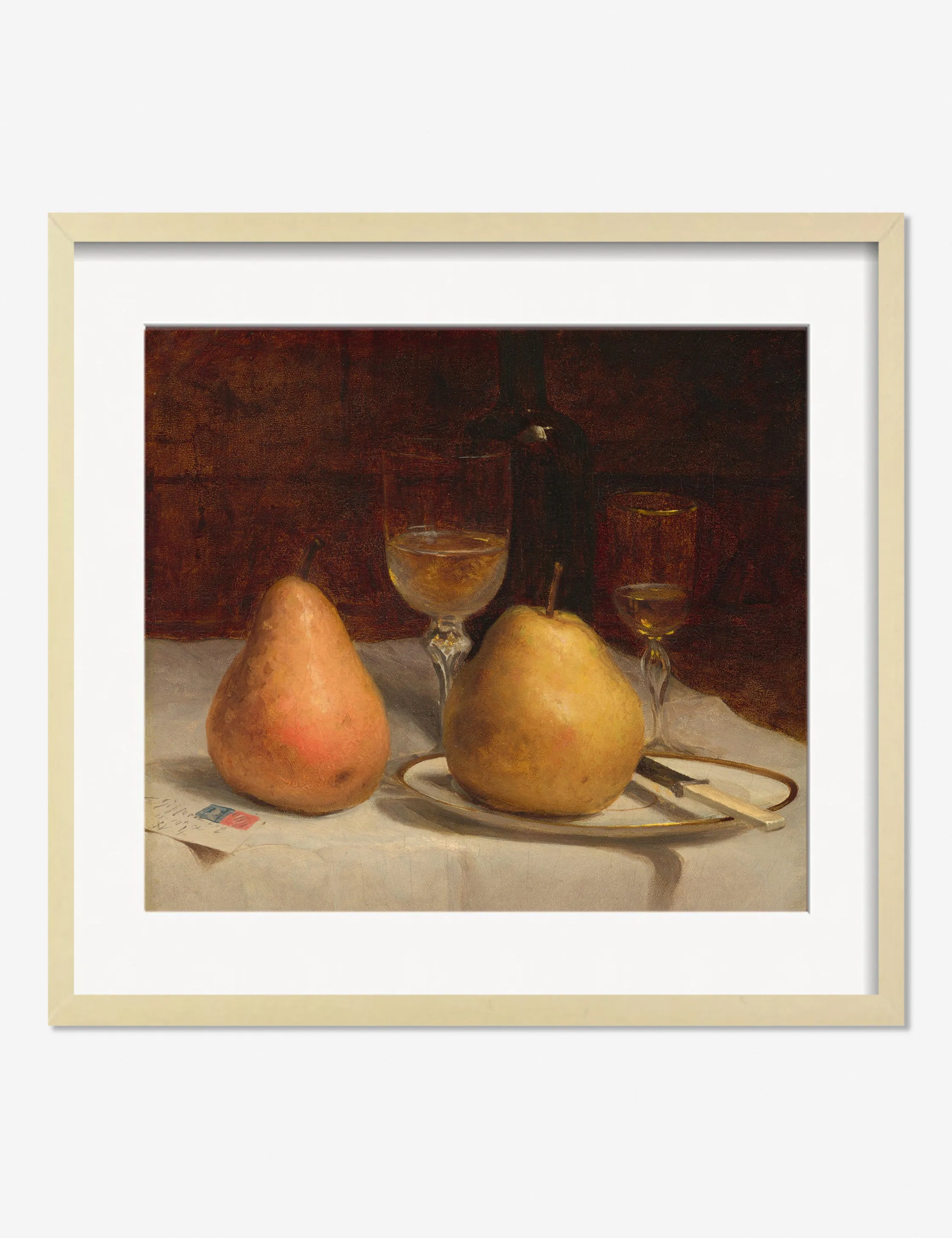 Two Pears on a Tabletop Print by Sanford Robinson Gifford Lulu and Georgia