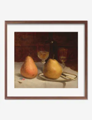 Two Pears on a Tabletop Print by Sanford Robinson Gifford Lulu and Georgia
