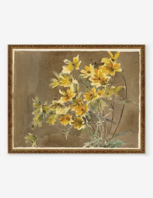 Yellow/Orange Flower with Border Print by Hannah Borger Overbeck Lulu and Georgia