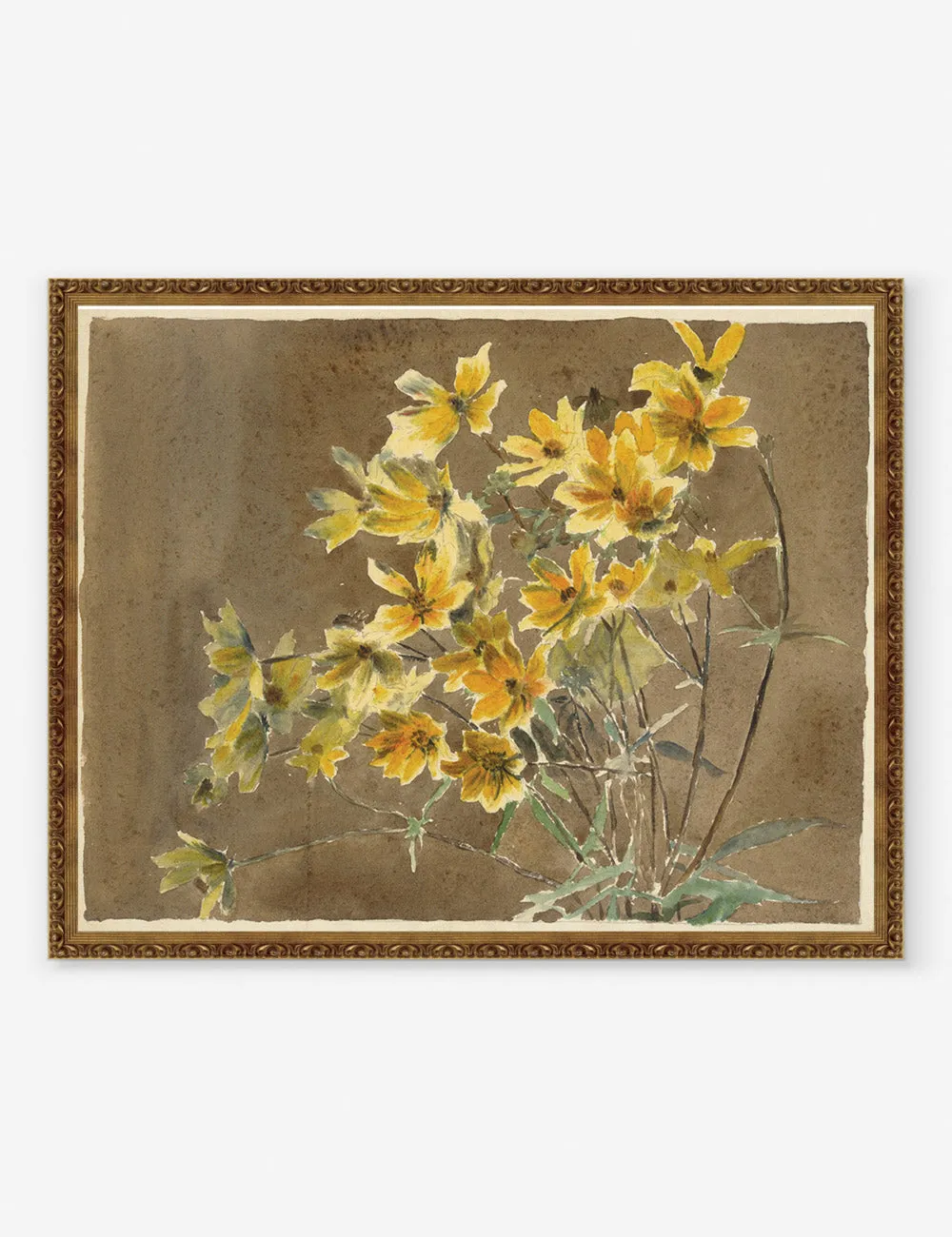 Yellow/Orange Flower with Border Print by Hannah Borger Overbeck Lulu and Georgia