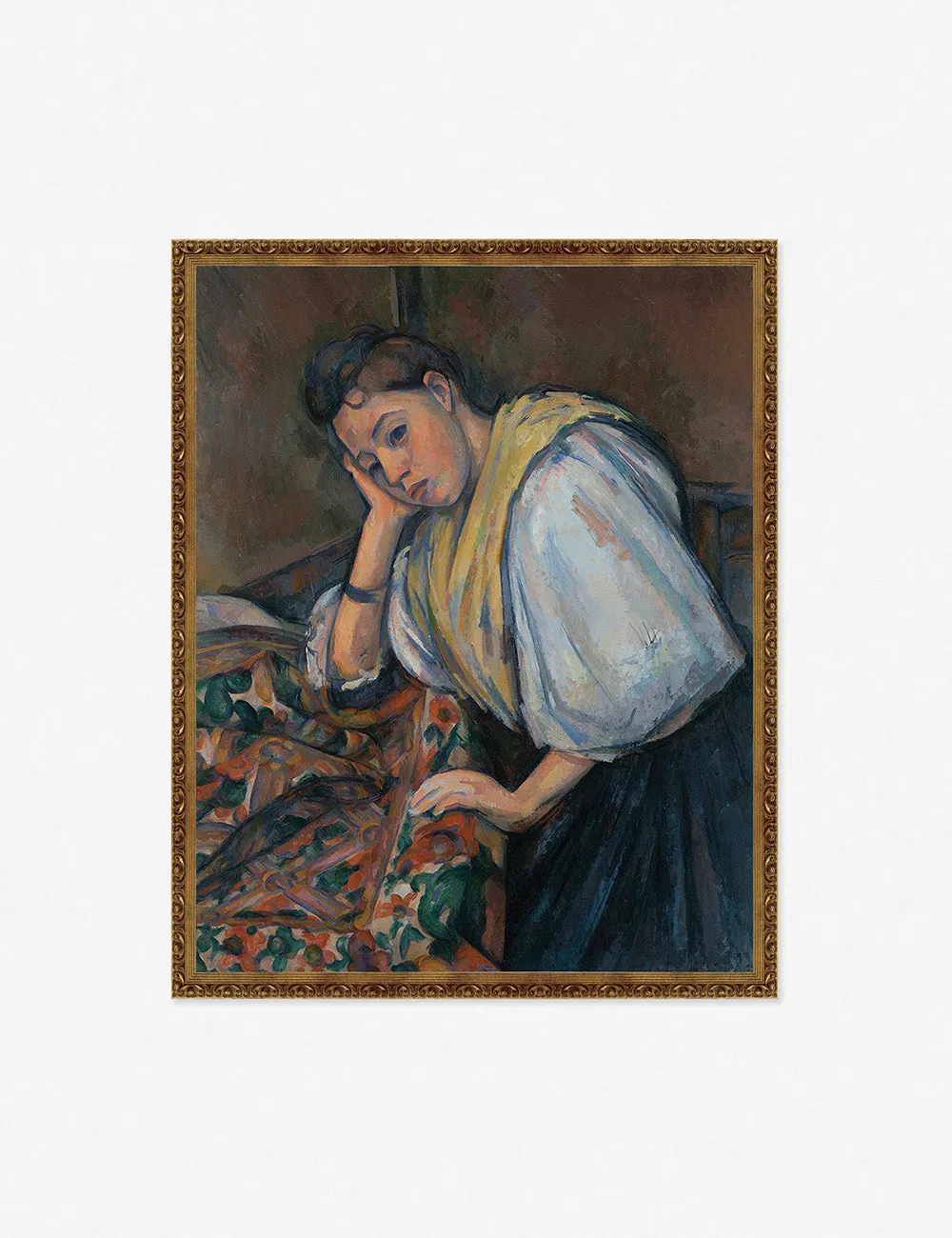 Young Italian Woman at a Table Wall Art by Paul Cezanne Lulu and Georgia