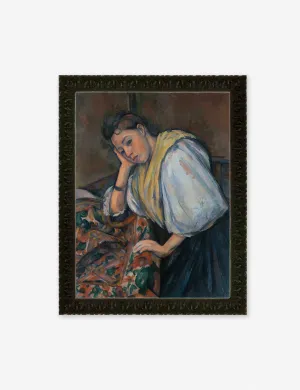 Young Italian Woman at a Table Wall Art by Paul Cezanne Lulu and Georgia